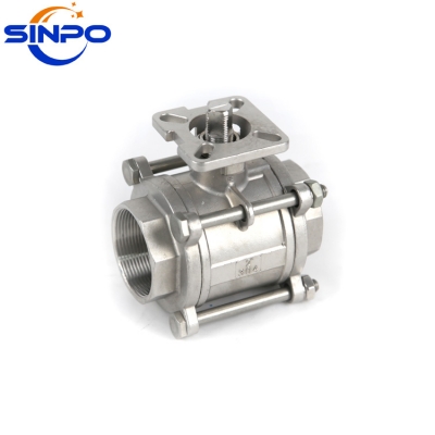 3pc Threaded Ball Valve with Iso521...